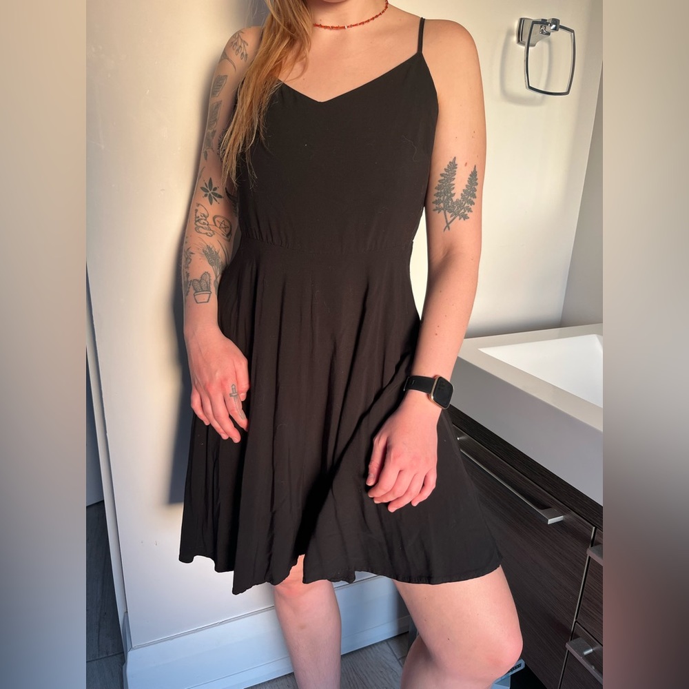 Flowy black dress